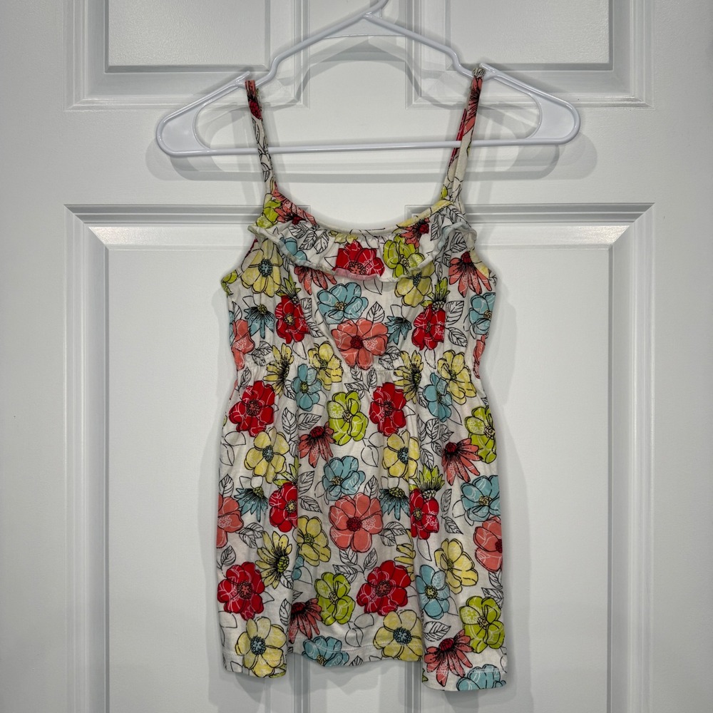 Arizona Jean Company‎ Girls Floral Ruffle Tank Top Size 10/12